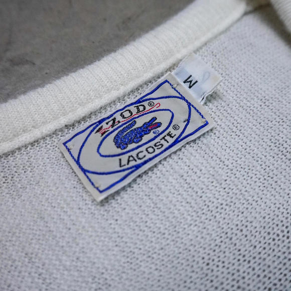 Vintage Izod x Lacoste V Neck Sweater Classic Iconic - Picture 4 of 7